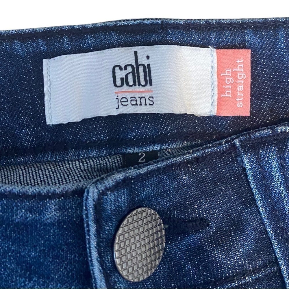 Cabi #3750 Tuxedo High Straight Jeans, Size 2 - Picture 4 of 7